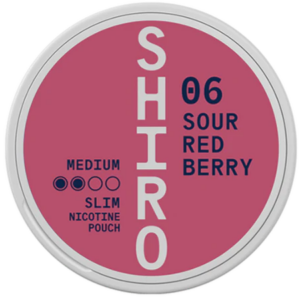 Shiro Sour Red Berry nikotiinipussit.
