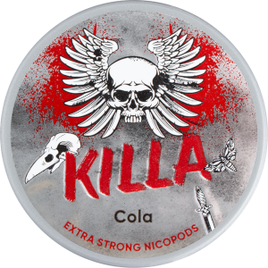 Tunnettu Killa Cola nikotiinipussi kilpailee parhaan nuuskapussin paikasta.