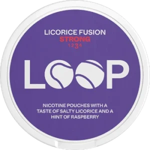 Vahva Loop Licorice Fusion on voimakkaampaa pussia.
